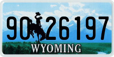 WY license plate 9026197