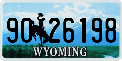 WY license plate 9026198