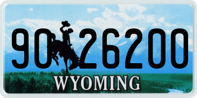 WY license plate 9026200