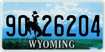 WY license plate 9026204