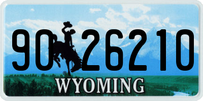 WY license plate 9026210