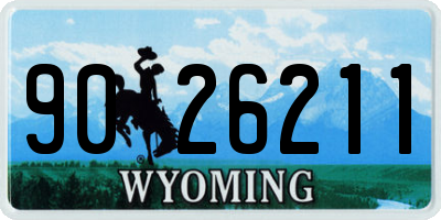WY license plate 9026211