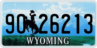 WY license plate 9026213