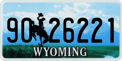 WY license plate 9026221