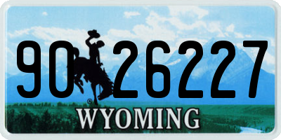 WY license plate 9026227