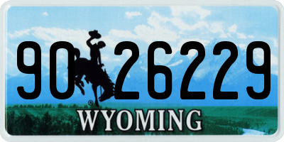 WY license plate 9026229
