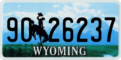 WY license plate 9026237