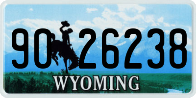 WY license plate 9026238