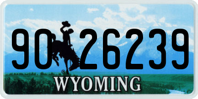 WY license plate 9026239