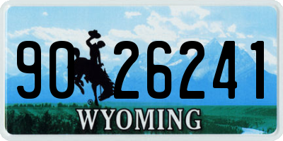 WY license plate 9026241
