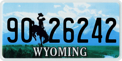 WY license plate 9026242