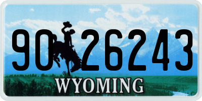 WY license plate 9026243