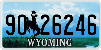 WY license plate 9026246
