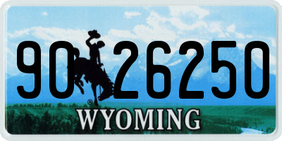WY license plate 9026250