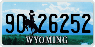 WY license plate 9026252