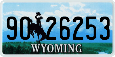 WY license plate 9026253