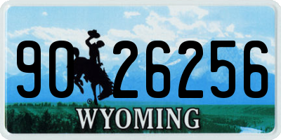 WY license plate 9026256