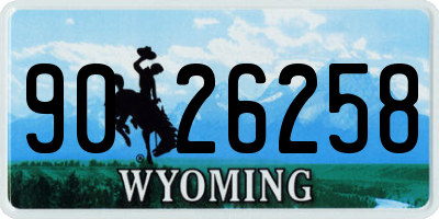 WY license plate 9026258