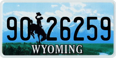 WY license plate 9026259