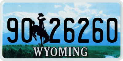 WY license plate 9026260
