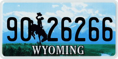 WY license plate 9026266