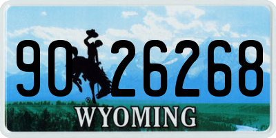 WY license plate 9026268