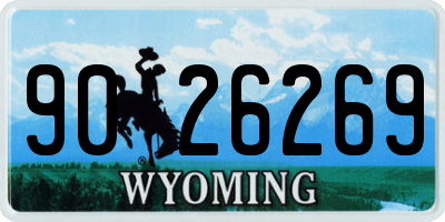WY license plate 9026269