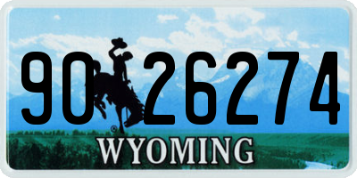 WY license plate 9026274