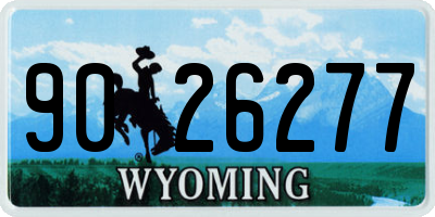 WY license plate 9026277