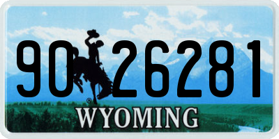 WY license plate 9026281