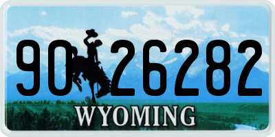 WY license plate 9026282