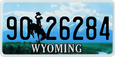 WY license plate 9026284