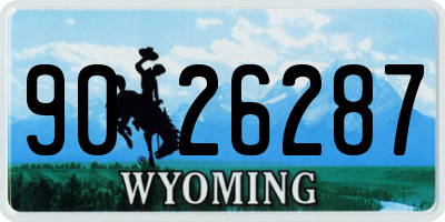 WY license plate 9026287