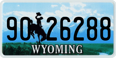 WY license plate 9026288