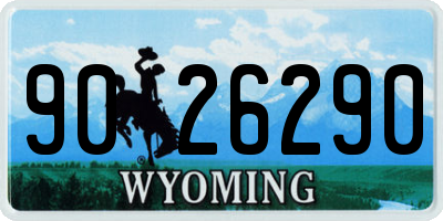 WY license plate 9026290