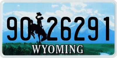 WY license plate 9026291