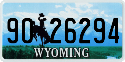 WY license plate 9026294