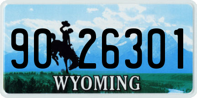 WY license plate 9026301
