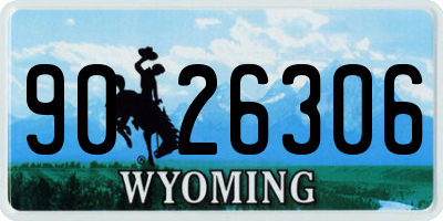 WY license plate 9026306