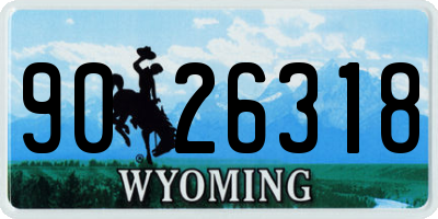 WY license plate 9026318