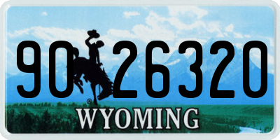 WY license plate 9026320