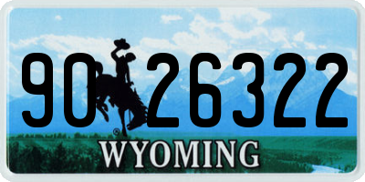 WY license plate 9026322