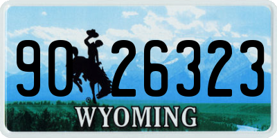 WY license plate 9026323