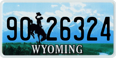 WY license plate 9026324
