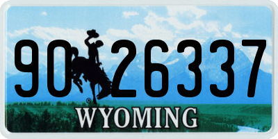 WY license plate 9026337