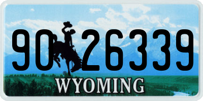 WY license plate 9026339