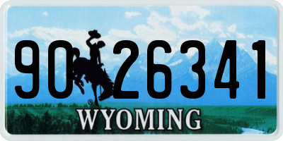 WY license plate 9026341