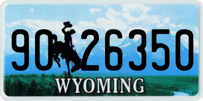 WY license plate 9026350