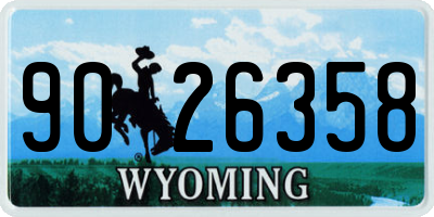 WY license plate 9026358