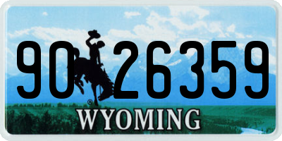 WY license plate 9026359